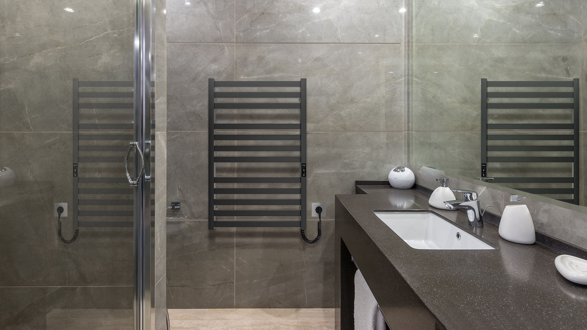 Suport electric pentru prosoape HF Oxford solutia perfecta pentru baia ta